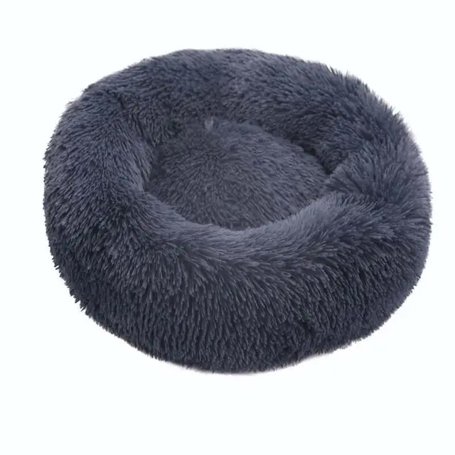Lit rond en peluche