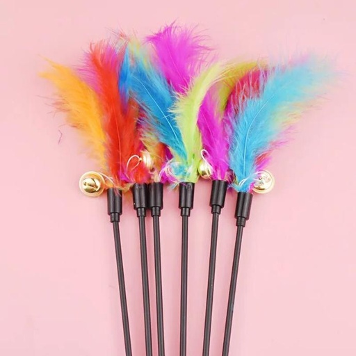 Baguettes avec plumes et clochettes (5pièces)